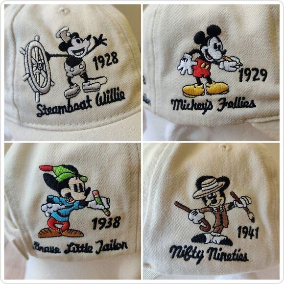 Vintage Disney Parks Y2K history Mickey embroidered adult baseball cap main image 7